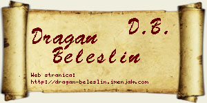 Dragan Beleslin vizit kartica